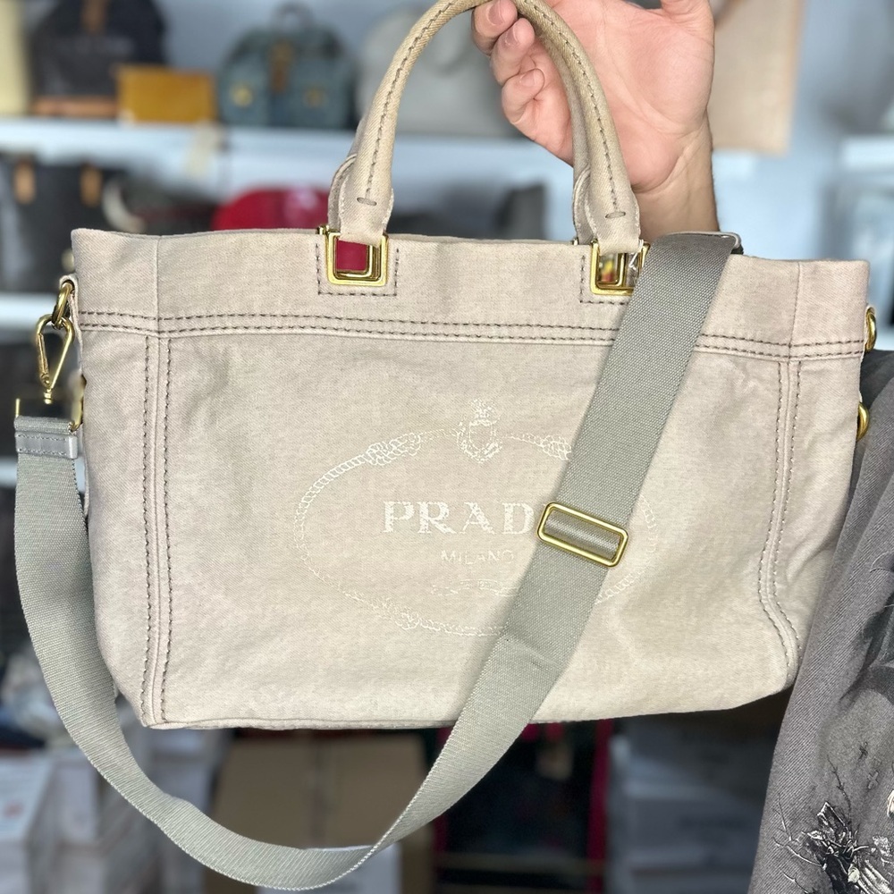 PRADA DENIM 2 WAY BAG